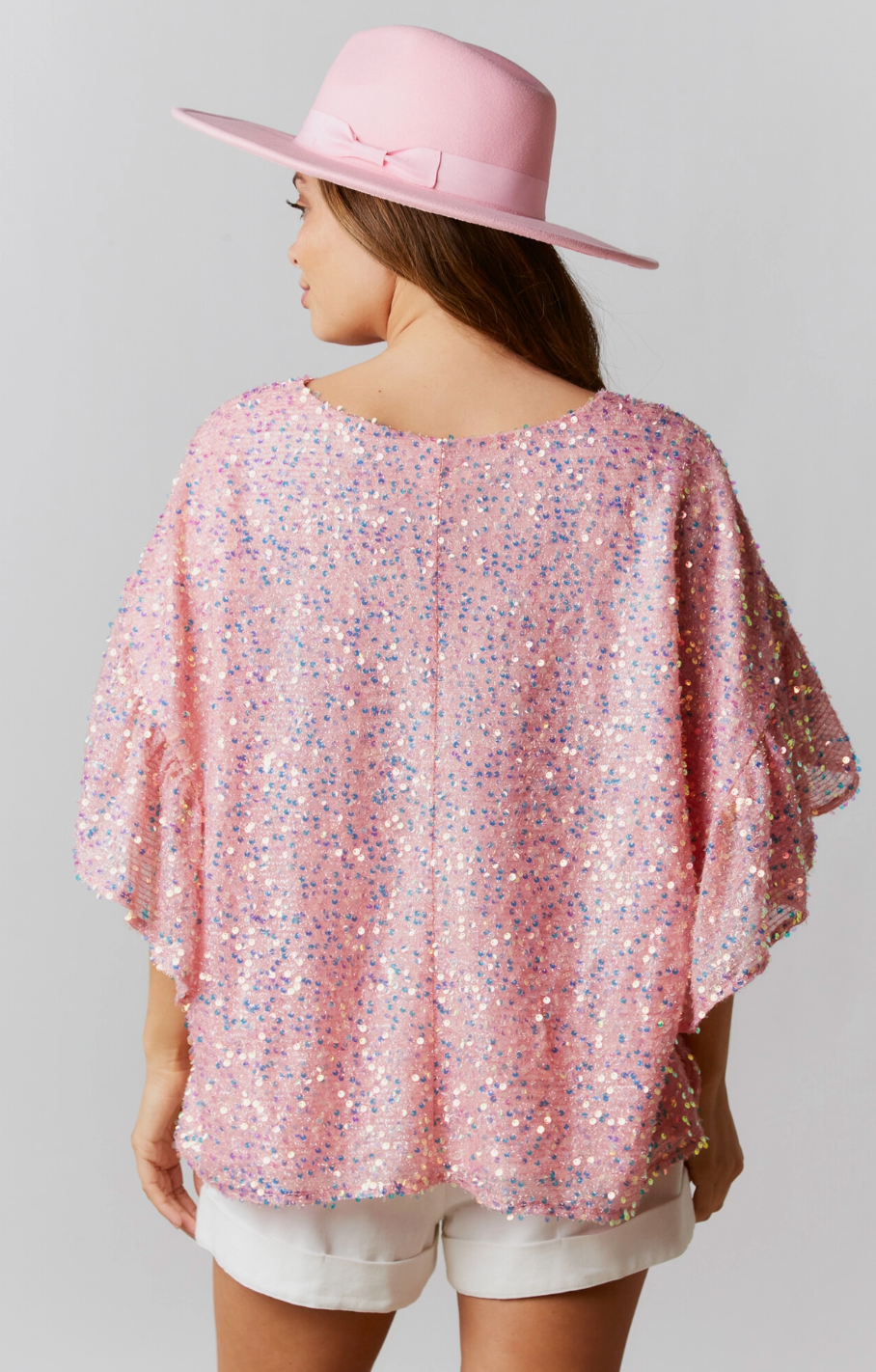 Go All Out Pink Sequin Top
