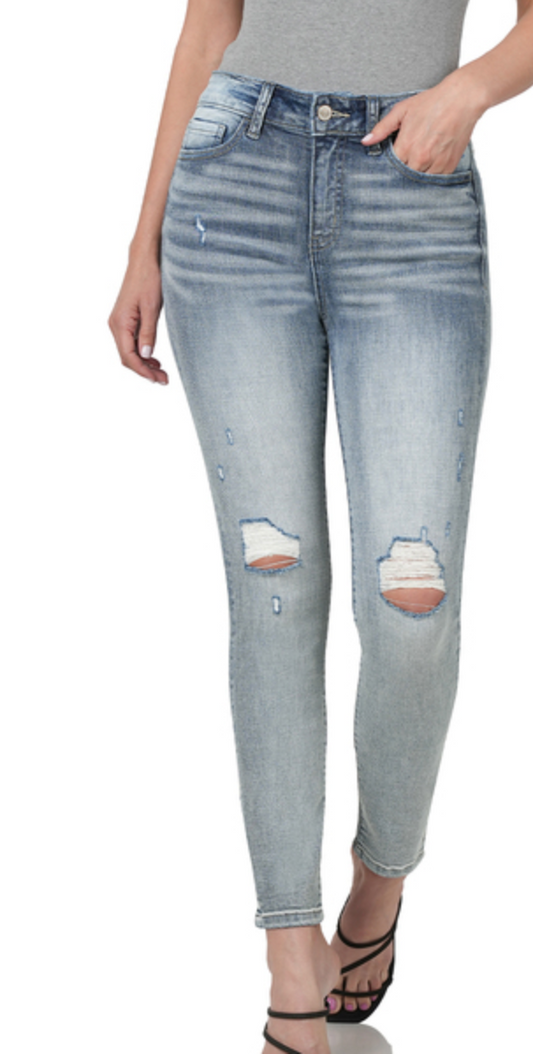 Diana Distressed Skinny Jeans