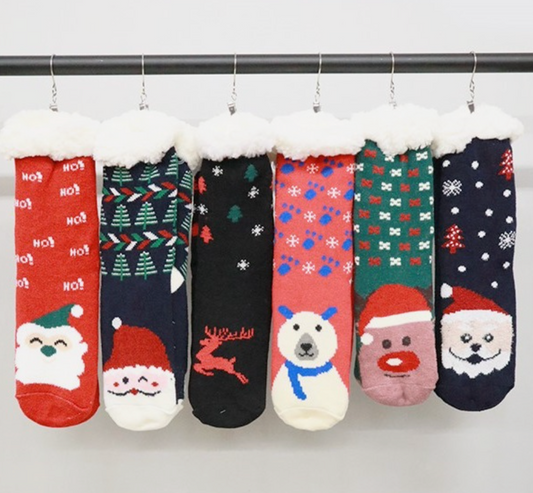 Christmas Non-Slip Fuzzy Socks