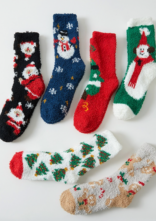 Christmas Plush Fuzzy Socks
