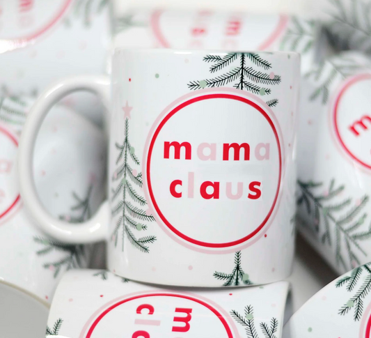 Mama Claus Full Wrap Christmas Mug