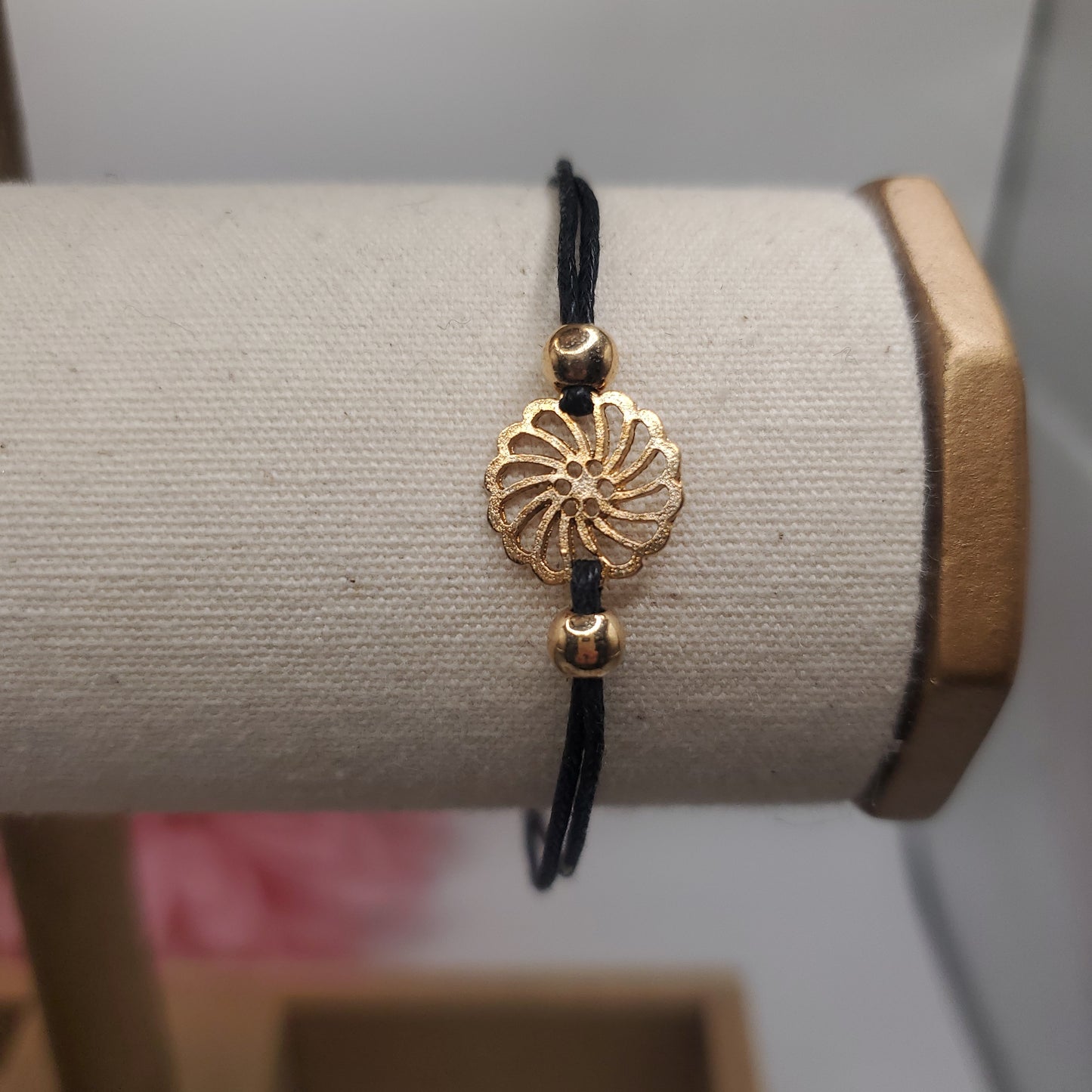 Flower Corded Bracelet