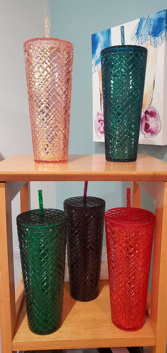 Sparkle Tumblers with Straws