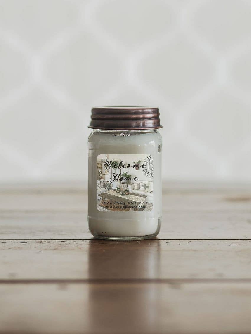16oz Welcome Home Mason Jar Soy Candles