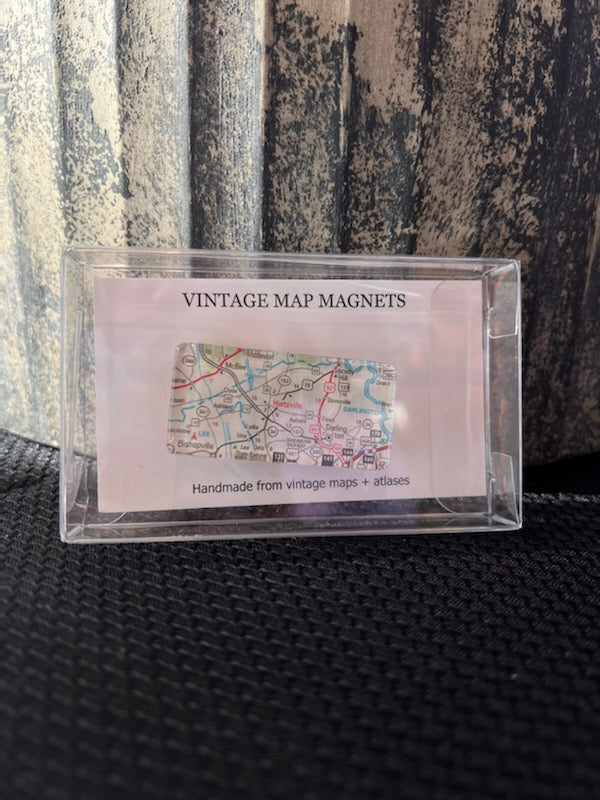 Vintage Map Magnets- Hartsville Edition