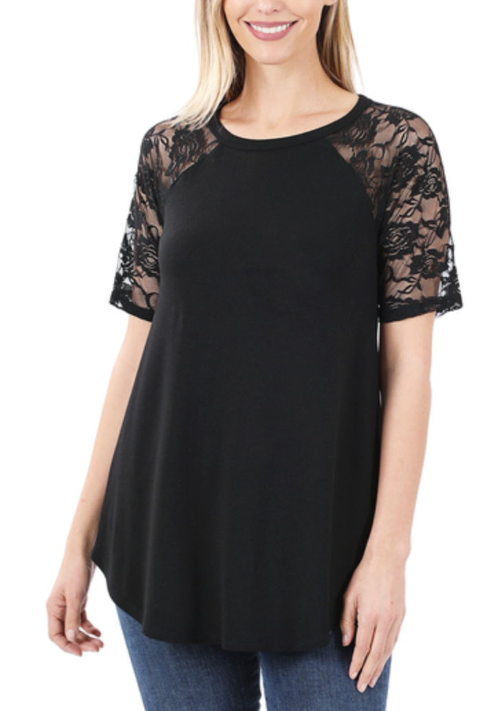 Meet Me At Midnight Lace Top