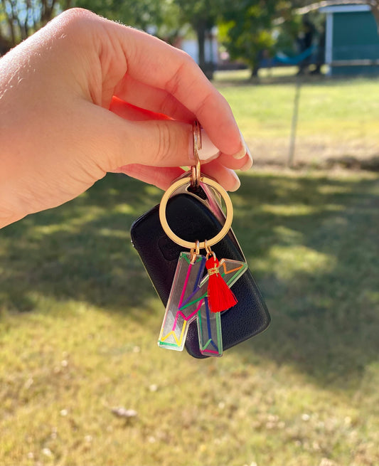 Multicolor Initial Keychain