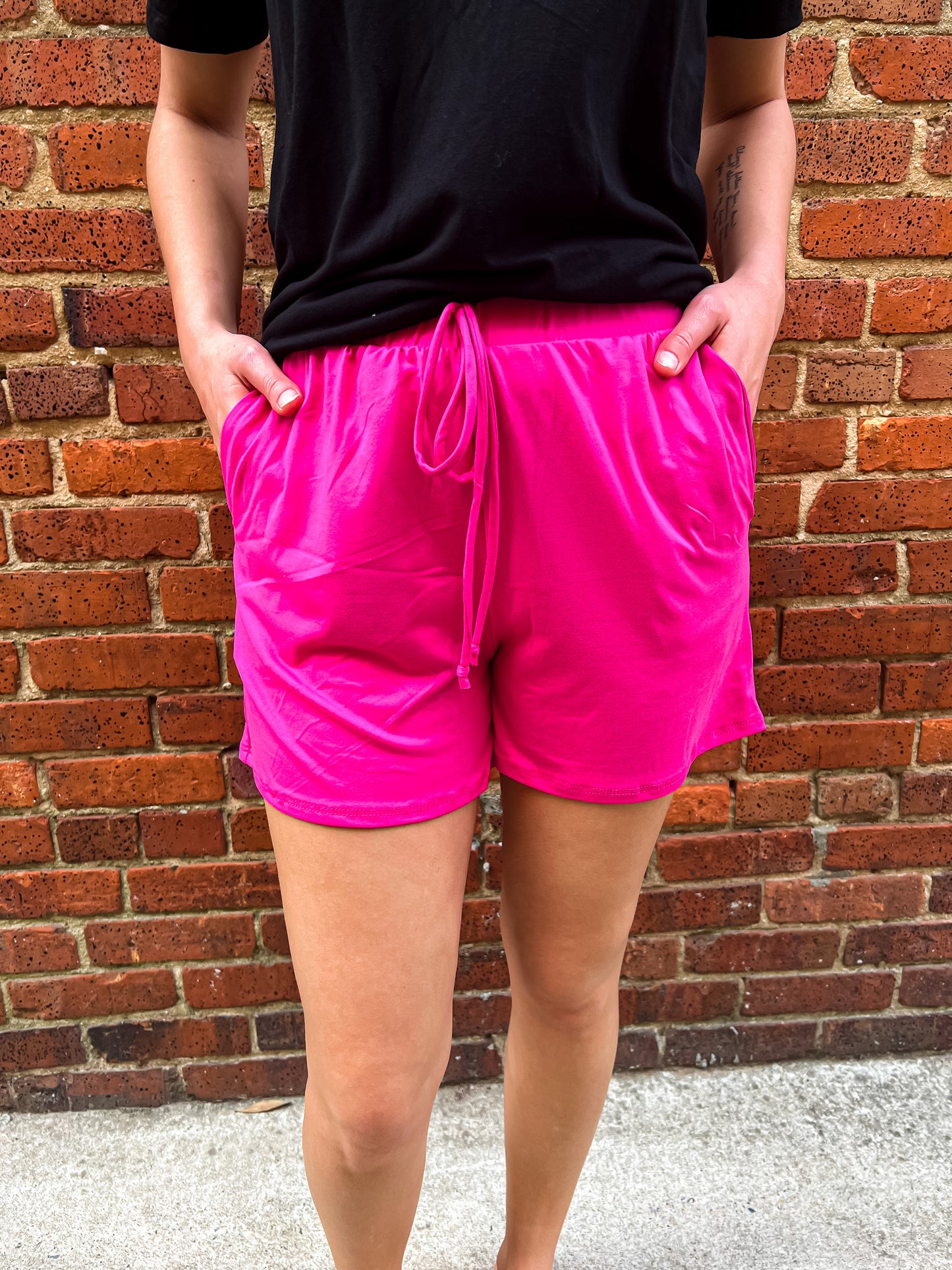 Jogger Shorts- Neon Fuchsia